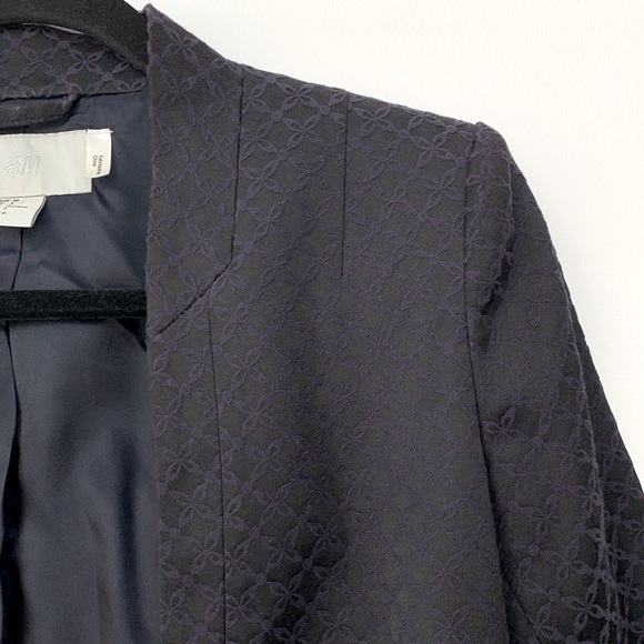 Collarless 3/4 sleeve blazer - Picture 4 of 8